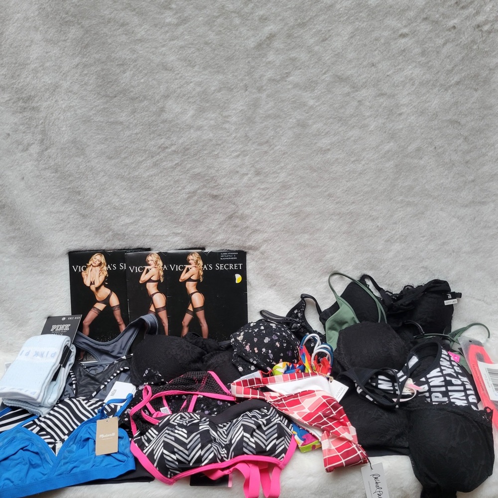 Resellers lot of NWT 19 pieces, Victoria’s Secret, Pink, Madewell, Rachel Pally